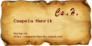 Csepela Henrik névjegykártya