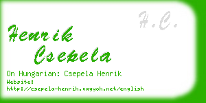 henrik csepela business card